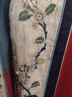 Lot 51 - A large Chinese embroidered robe, 19th/early 20th century.