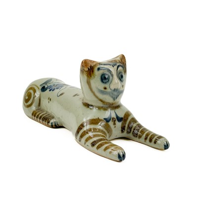 Lot 911 - A Newlyn Celtic pottery figure stylised cat.
