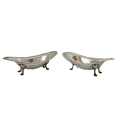 Lot 231 - A pair of Edwardian silver bonbon dishes by Samuel Walton Smith.