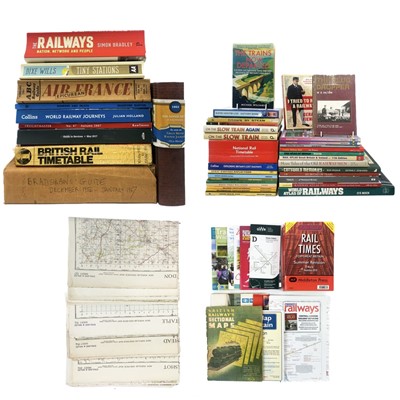 Lot 612 - Railway Timetables, Railway Workers Memories, Railway Atlases & Large Quantity of O.S. Maps.