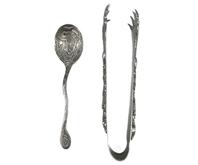 Lot 329 - A Chinese silver teaspoon.