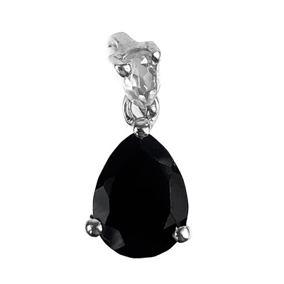 Lot 69 - Two pairs of sterling silver black spinel set earrings and a pendant by Gemporia.