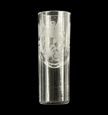 Lot 802 - A set of six Russian imperial cylindrical vodka glasses.