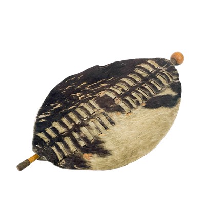 Lot 85 - An African hide shield and knobkerrie.