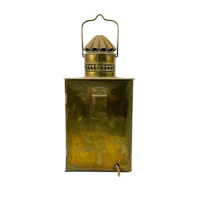 Lot 81 - A brass wardroom lamp by Eli Griffiths, 1915.