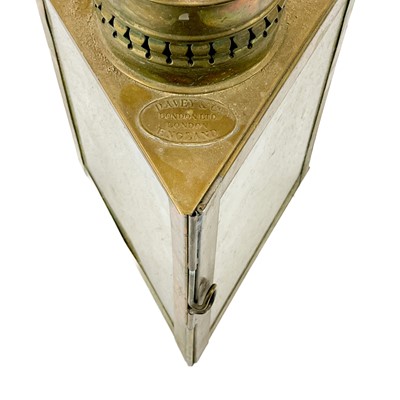 Lot 81 - A brass wardroom lamp by Eli Griffiths, 1915.