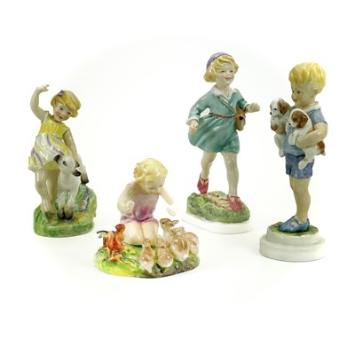 Lot 921 - A Royal Worcester figure titled Woodland Dance.