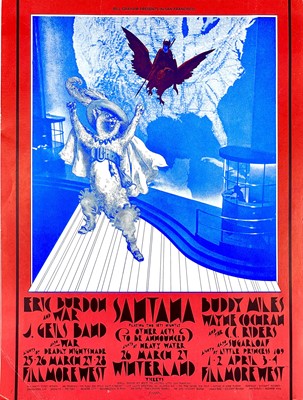 Lot 149 - Bill Graham Presents in San Francisco 'Eric Burdon and War, Santana, and Buddy Miles'.