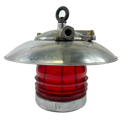 Lot 492 - A Russian Navy chrome navigation lamp.