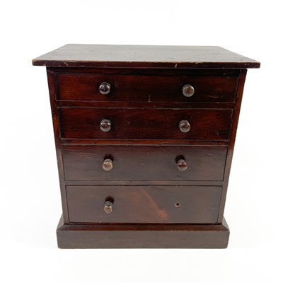 Lot 225 - Conchology interest A late Victorian mahogany collector's chest.