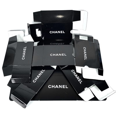 Lot 394 - A selection of seven Chanel retail flat pack boxes.