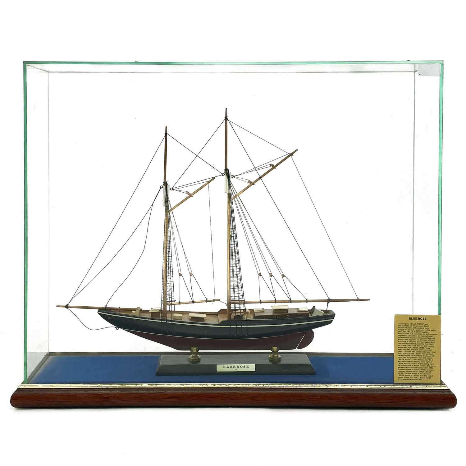 Lot 448 - .A painted and wood model of the Canadian racing schooner Blue Nose.