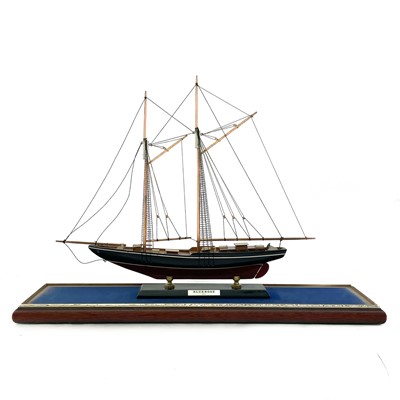 Lot 448 - .A painted and wood model of the Canadian racing schooner Blue Nose.