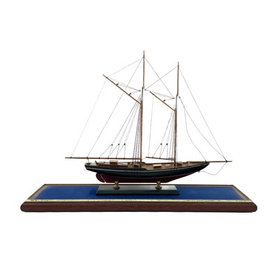 Lot 448 - .A painted and wood model of the Canadian racing schooner Blue Nose.