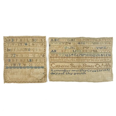 Lot 1611 - A 19th century sampler.