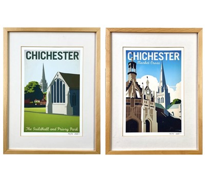 Lot 180 - A Pair of Christopher Gibson limited edition prints of Chichester.