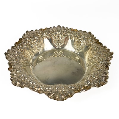 Lot 187 - A Victorian silver bonbon dish by Fenton Brothers.