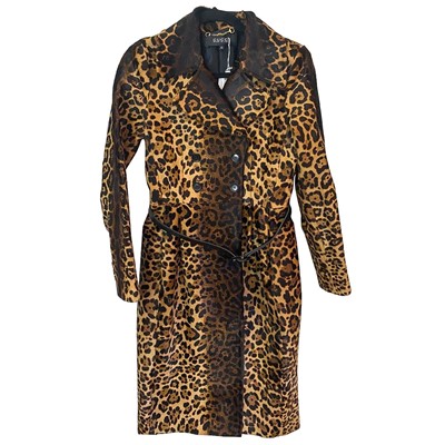 Lot 353 - A Tom Ford for Gucci calf fur leopard skin printed ladies full length coat.