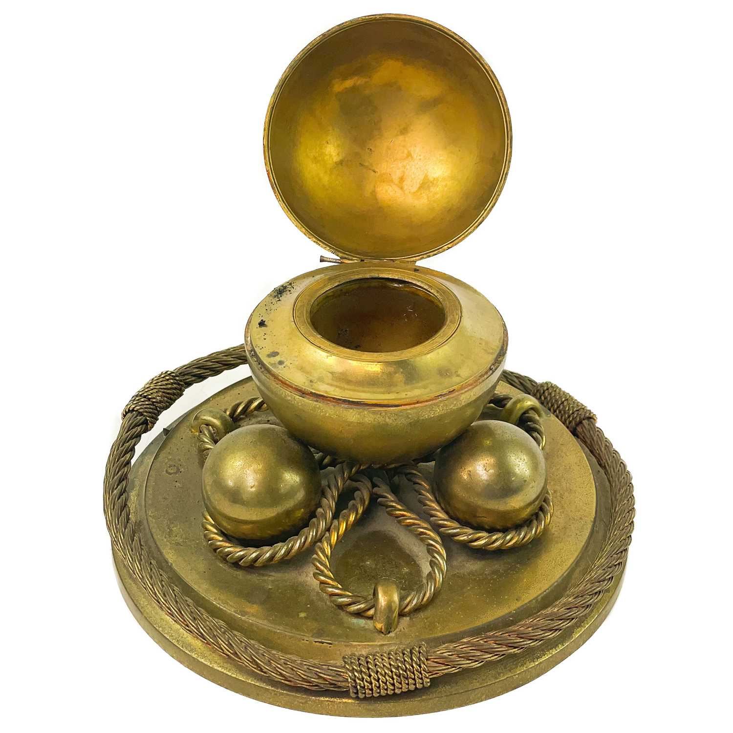 Lot 49 - A late Victorian brass nautical themed