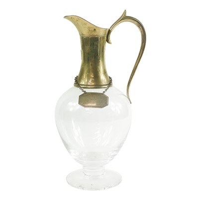 Lot 810 - A Dartington glass and silver mounted Millenium claret jug.