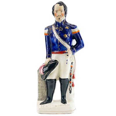 Lot 46 - A Victorian Staffordshire figure of Louis Napoleon.