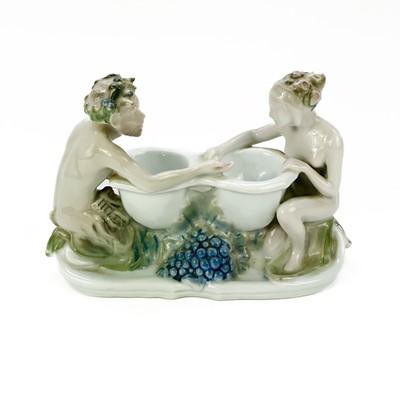 Lot 883 - A continental figural salt, possibly Rosenthal.