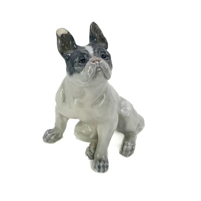 Lot 887 - A Royal Copenhagen porcelain figure of a French bulldog.