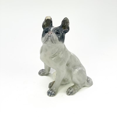 Lot 887 - A Royal Copenhagen porcelain figure of a French bulldog.