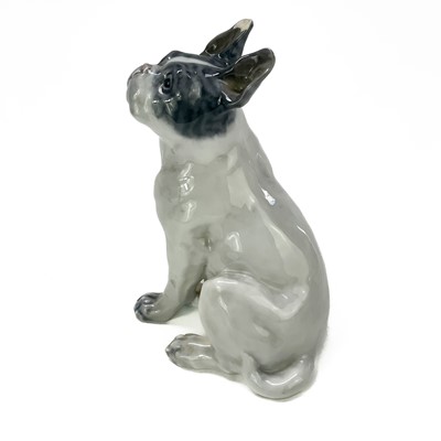 Lot 887 - A Royal Copenhagen porcelain figure of a French bulldog.