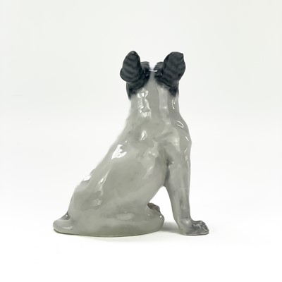 Lot 887 - A Royal Copenhagen porcelain figure of a French bulldog.