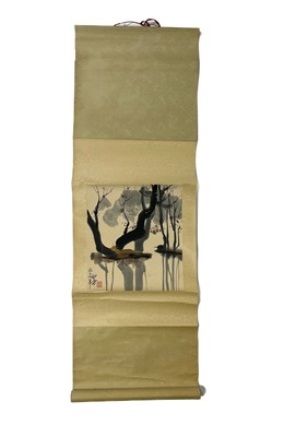 Lot 371 - A Chinese painted scroll, early-mid 20th century.