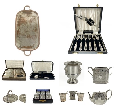 Lot 378 - A large quantity of silver plated wares.