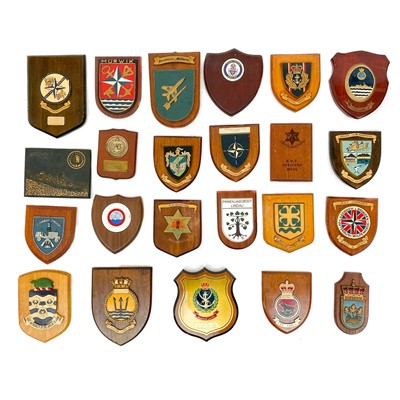 Lot 269 - A large collection of commemorative shield plaques.