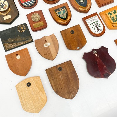 Lot 269 - A large collection of commemorative shield plaques.