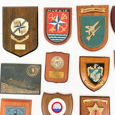 Lot 269 - A large collection of commemorative shield plaques.