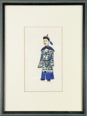 Lot 582 - Six Chinese paintings on rice paper, circa 1900.