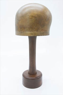 Lot 231 - An early 20th century miliner's hat block, on...