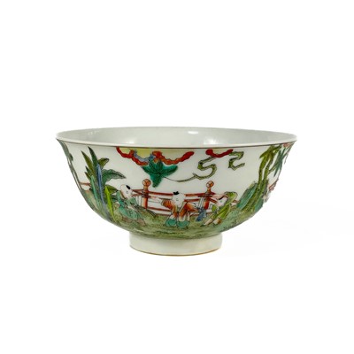 Lot 420 - A Chinese famille verte porcelain bowl, 20th century.