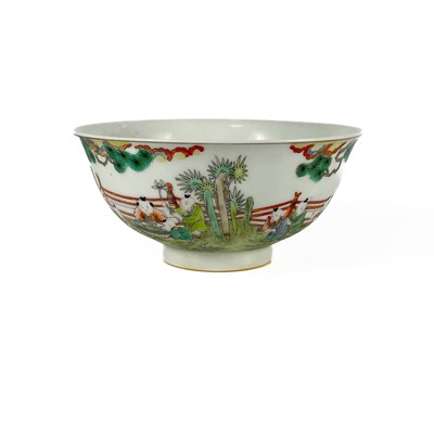 Lot 420 - A Chinese famille verte porcelain bowl, 20th century.