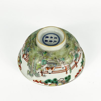 Lot 420 - A Chinese famille verte porcelain bowl, 20th century.