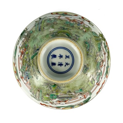 Lot 420 - A Chinese famille verte porcelain bowl, 20th century.