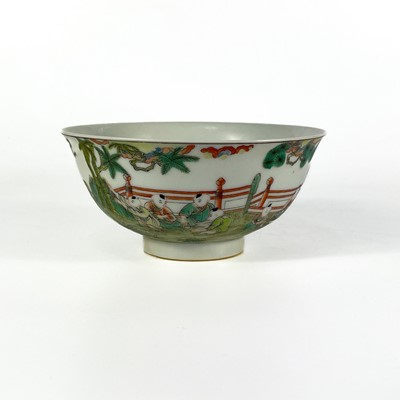 Lot 420 - A Chinese famille verte porcelain bowl, 20th century.