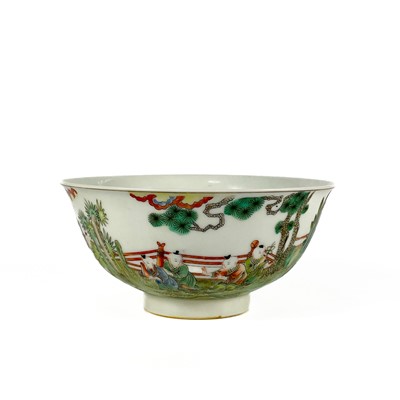 Lot 420 - A Chinese famille verte porcelain bowl, 20th century.