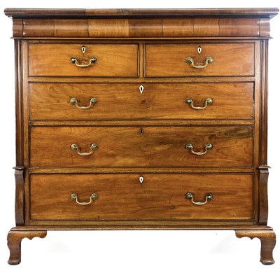 Lot 1966 - A Victorian North Country mahogany chest of drawers.