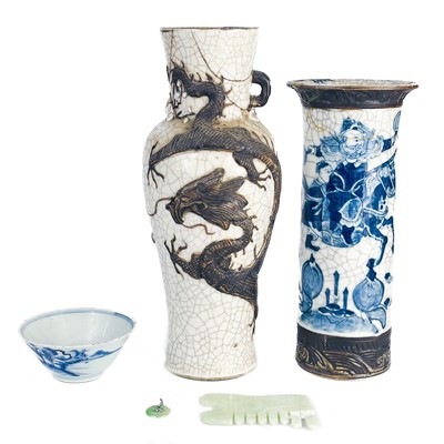 Lot 429 - Two Chinese crackle glaze vases, 19th century.