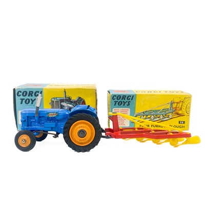 Lot 796 - Corgi - Tractor and Plough ( 2 items)