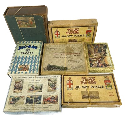 Lot 621 - Official GWR and Other Railway Wooden Jigsaws (x7).