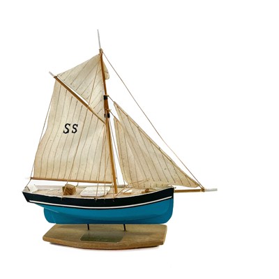 Lot 519 - A small model of a St Ives fishing smack.