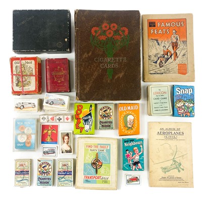 Lot 934 - Cigarette Cards and Card Games.