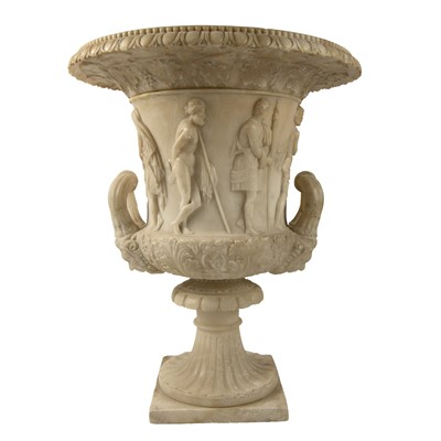 Lot 52 - Alabaster, a Grand Tour  replica of the Medici vase